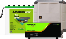 Amaron - HB1200AP Sine Wave Home UPS - 12V and Tall Tubular 150AH Battery Combo with Trolley